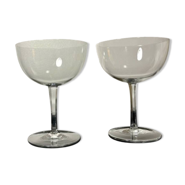 2 tasting champagne glasses Baccarat