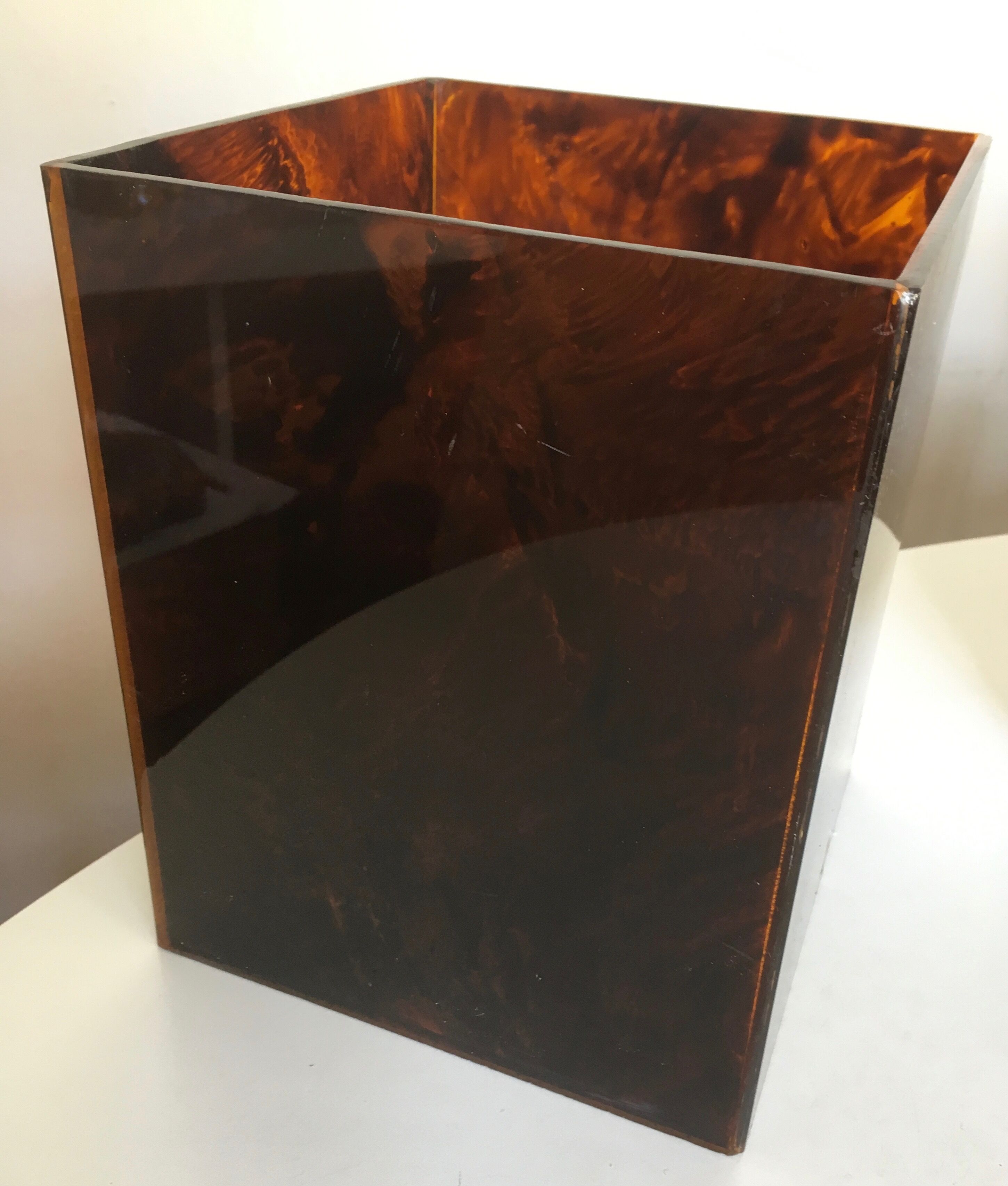 1970 Pompidou era lucite paper basket