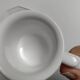 6 tasses Niderviller blanches et roses à décor de fleurs