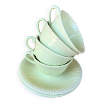 Cups + saucers • Gien, vintage pastel series