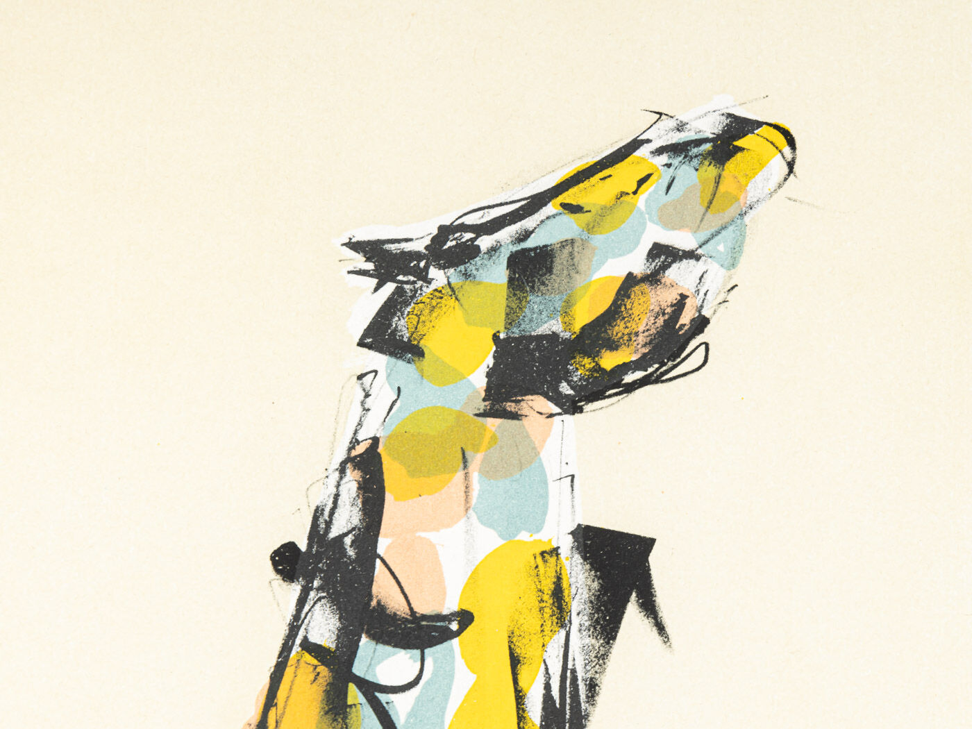 Naked Rider, Colour Lithograph on Paper, 63 x 88 cm