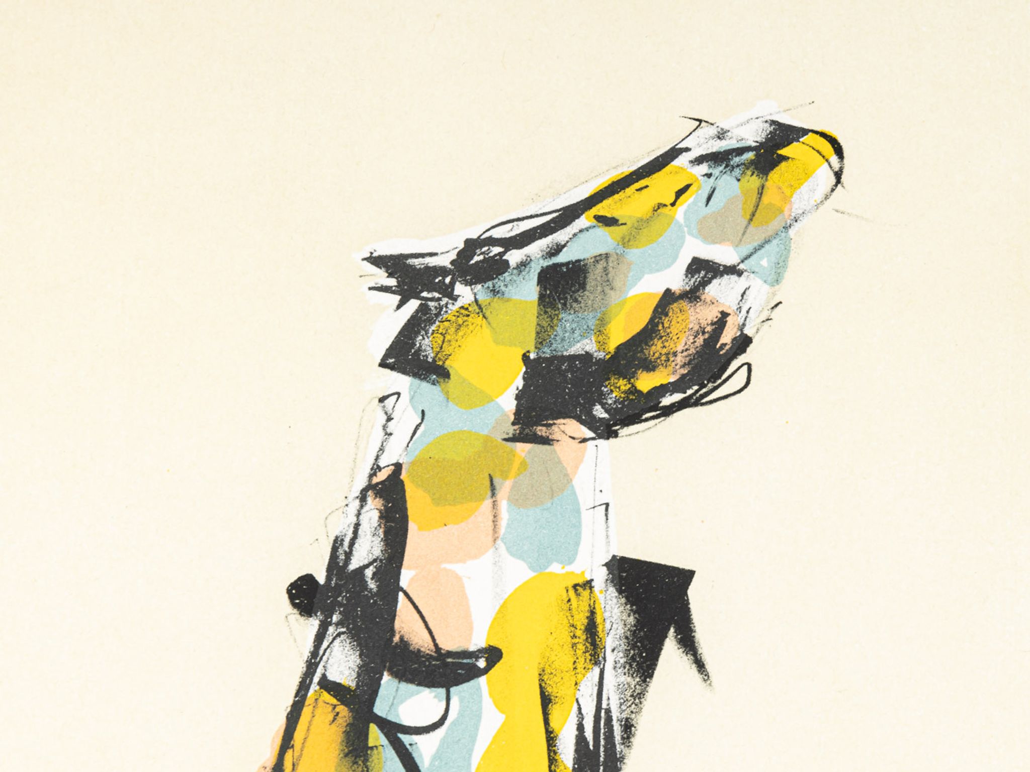 Naked Rider, Colour Lithograph on Paper, 63 x 88 cm