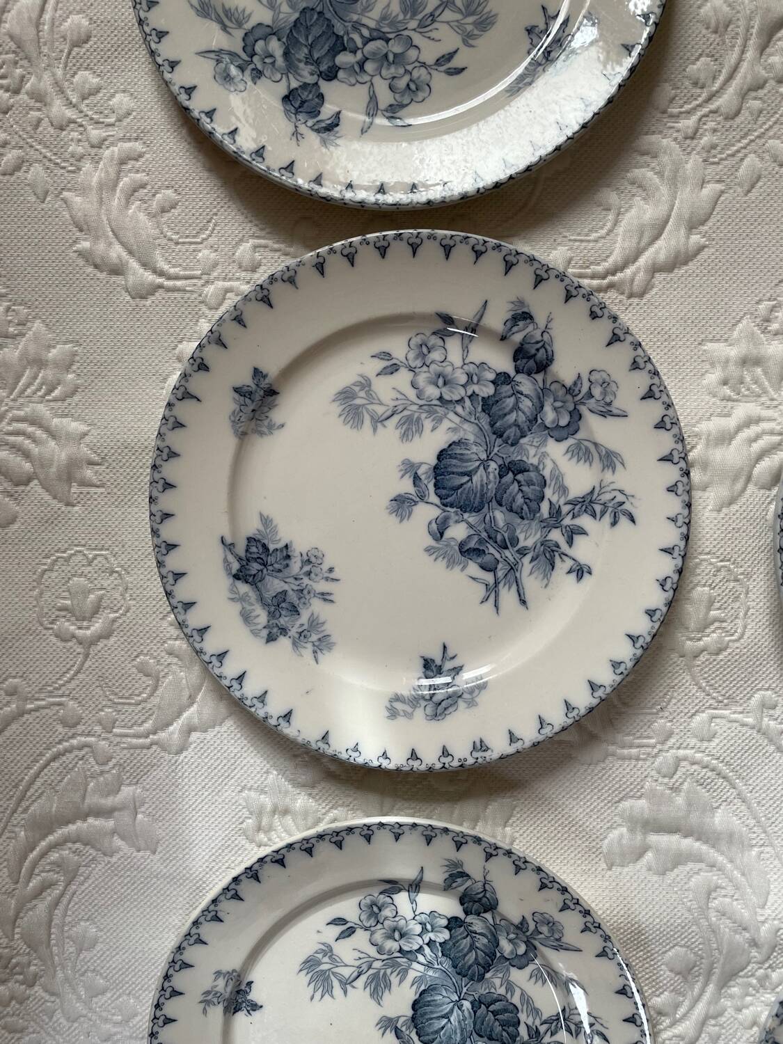 Flat plates and platter terre de fer sarreguemines uc flore model