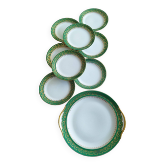 Poral Limoges porcelain cake service