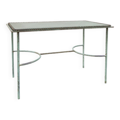 Table basse néoclassique, Art Déco en verre et métal