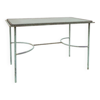 Glass and metal coffee table, Neoclassical/Art Deco