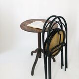 Pair chairs bistro folding canages