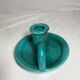 Old caves dieulefit green ceramic + cove vintage candlestick pair