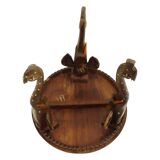 Anglo-Indian Taj Mahal Side Table Plant Table Teak 41cm