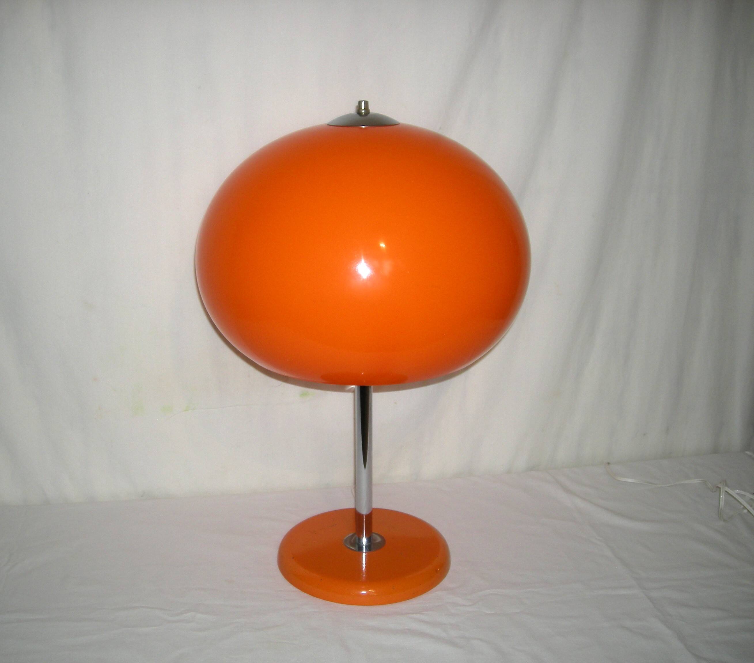 Orange mushroom lamp from the 60s - 70s