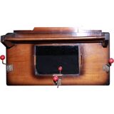 Vintage mahogany coat rack, 1950s