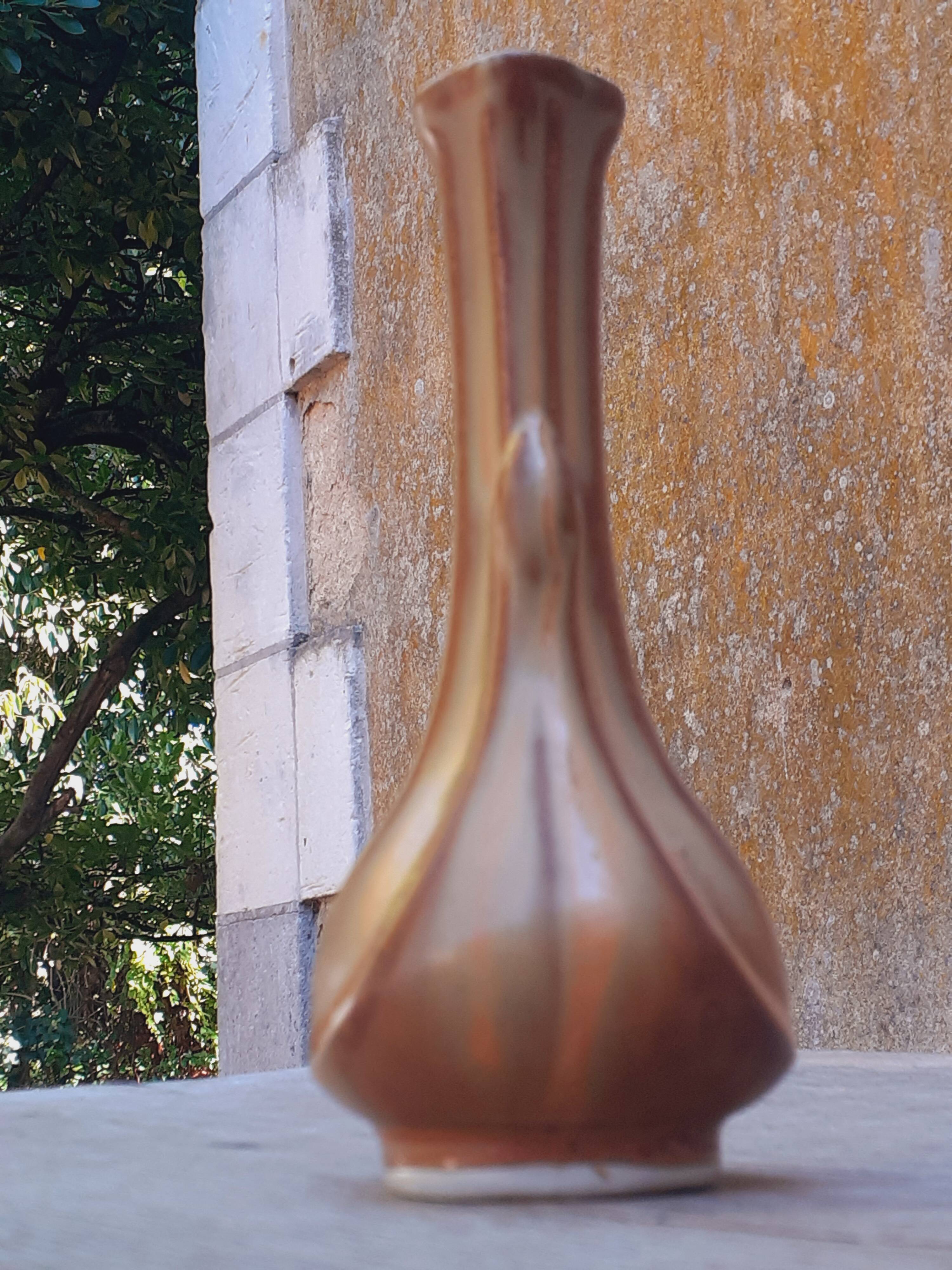Art Nouveau stoneware single flower vase