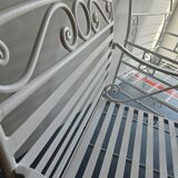 2 wrought iron armchairs