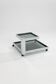 Serving bar cart in chrome and smoked glass, 1970s