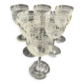 6 verres à vin en cristal Saint Louis service Pasteur