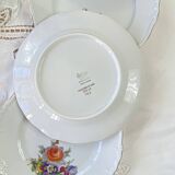 6 assiettes dessert et plat porcelaine ancienne Edelstein Bavaria