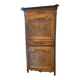 Antique solid wood wardrobe - burl panels and fittings