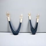 Mid-Century Atomic Era U-Shaped Table Lamps, 1950s, Set of 2