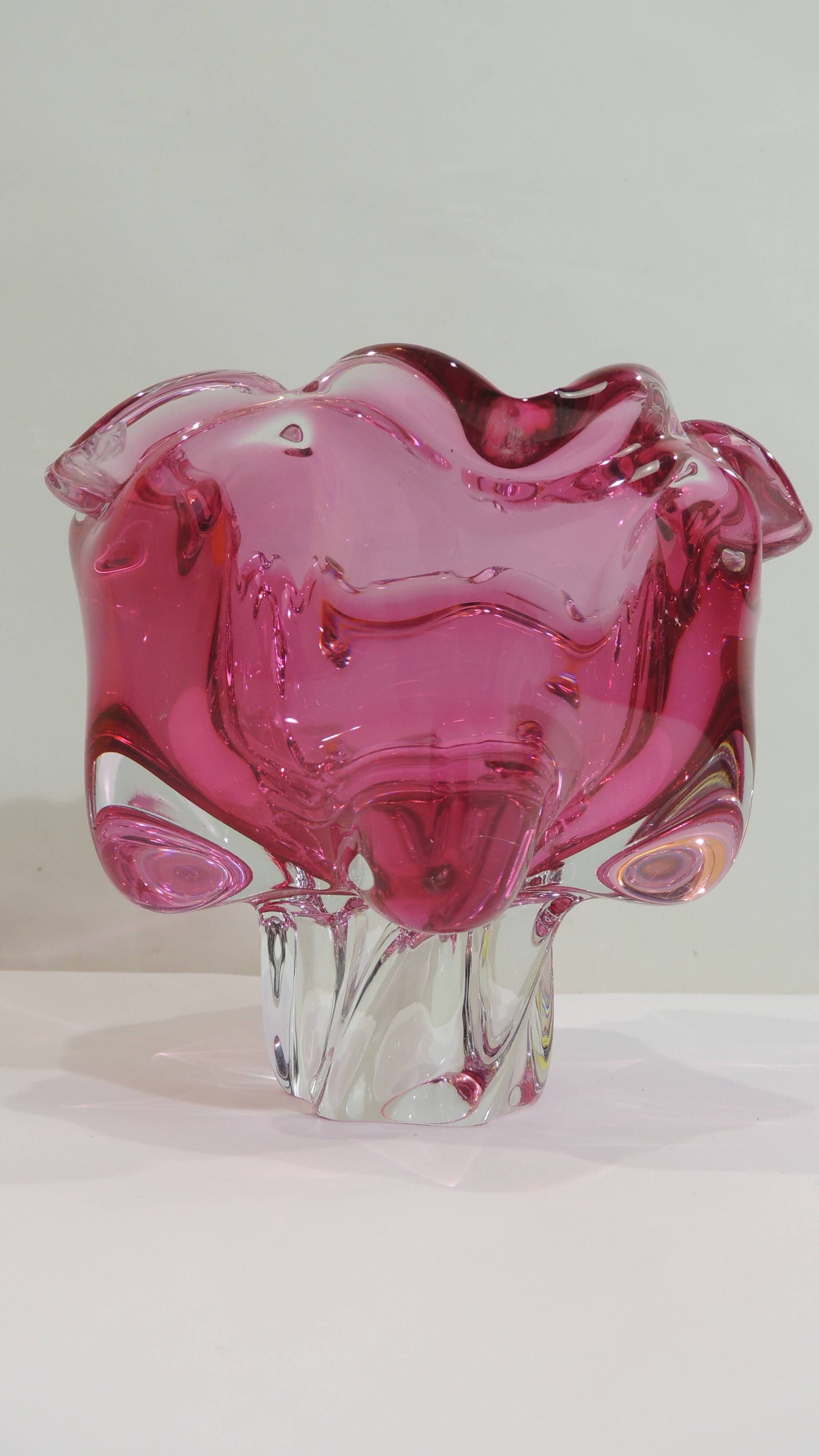 Czech Chribska glass ashtray / bowl / pocket emptier / Josef Hospodka