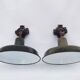 Antique enamelled wall lights