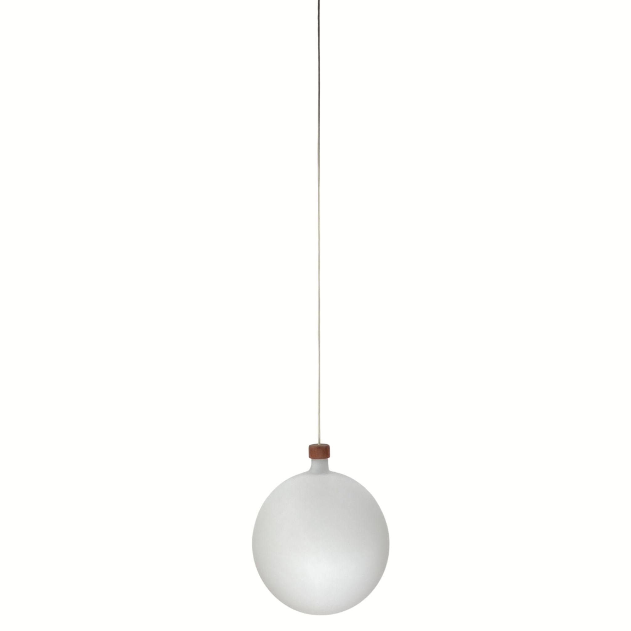 Cascade glass and teak lamp by Uno & Östen Kristiansson for Luxus, Sweden 1960s