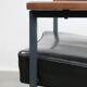 Vintage black bauhaus lounge armchair, 70s