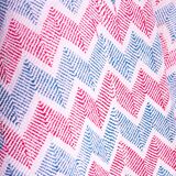 Vintage Kantha "Bengal Chevron" Blue and Red