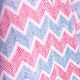 Vintage kantha "Bengal Chevron" bleu et rouge