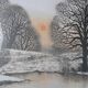 Tableau paysage d'hiver