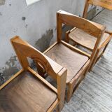 Set of 4 70s elm chairs, Regain