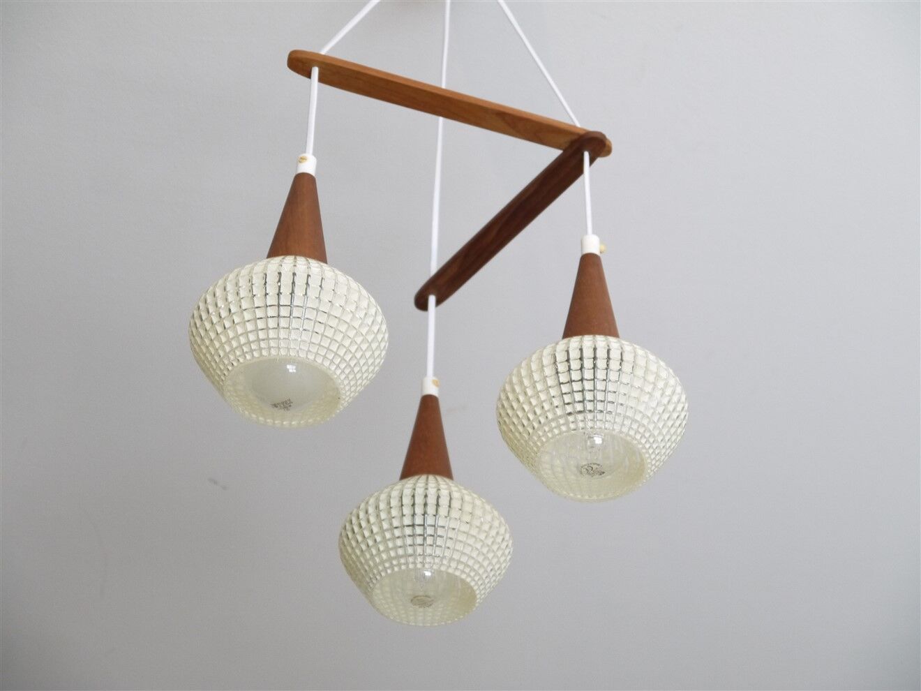 Danish boomerang luster in teak 1960