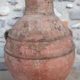 Olive jar of the eighteenth century old terracotta pot deco glazed olive tree