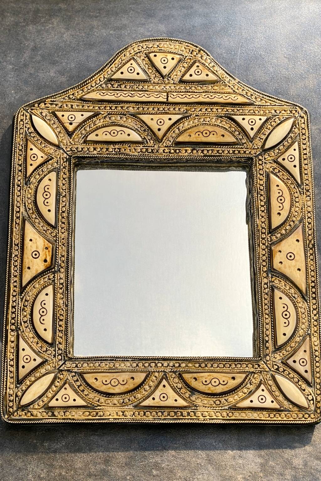 Small handcrafted Berber-style mirror