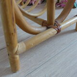 Large vintage rattan magazine holder 1960s - 1970s