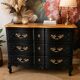 Commode arbalète galbée de style Louis XV