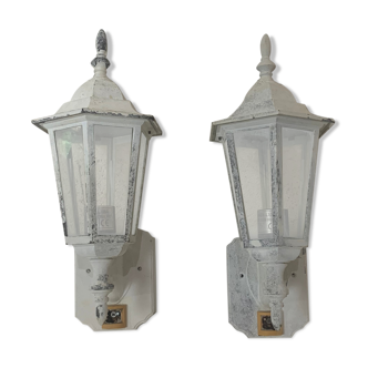 Pair of outdoor wall lamps