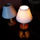 Bedside lamps duo marble