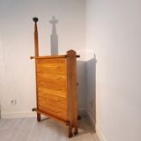 Swivel bar cabinet in oak Guillerme and Chambron for Notre Maison 1970