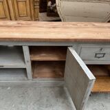 Ancien meuble de métier transformé en meuble télé