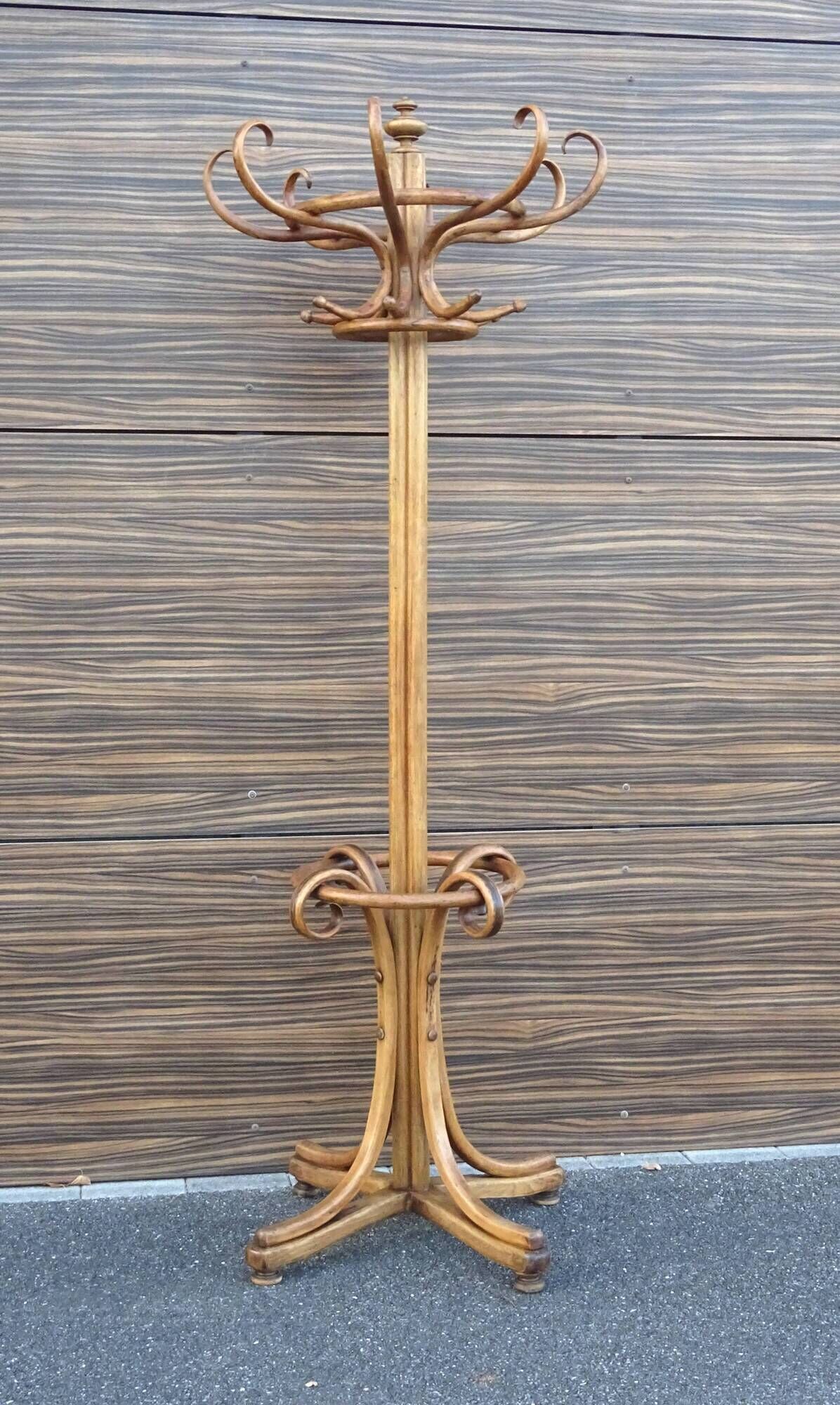 Parrot coat rack with 8 hooks, bistro style, not Thonet, around 1910.