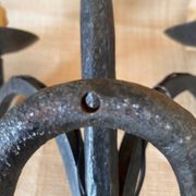 Wrought iron wall lights.