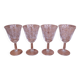 4 tulip-shaped white wine glasses Enghien 60's