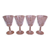 4 verres à vin blanc forme tulipe Enghien 60's