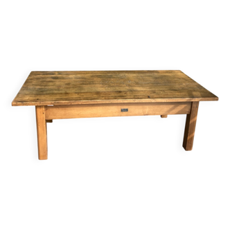 Table basse bois brut