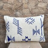 Handmade cushion cover in Berber wool: Moroccan Kilim cushion