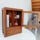 Vintage solid oak medicine cabinet