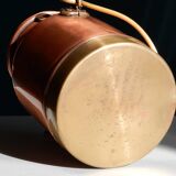 Copper and brass milk pot