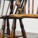 Set of 2 very charming antique English highback Windsor dining chairs
