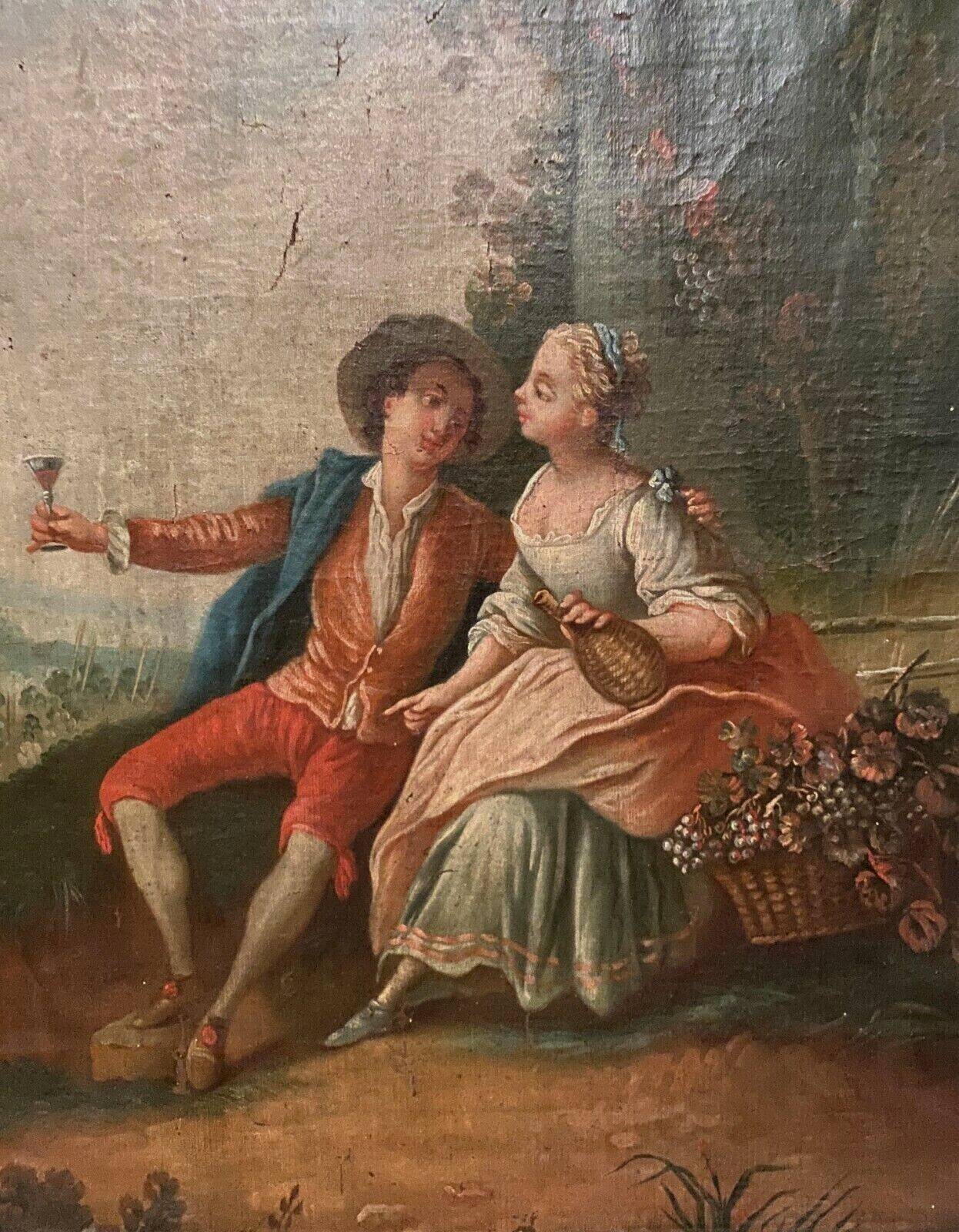 Louis XV style trumeau in carved wood 19th century