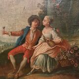 Trumeau de style Louis XV en bois sculpté XIX siècle